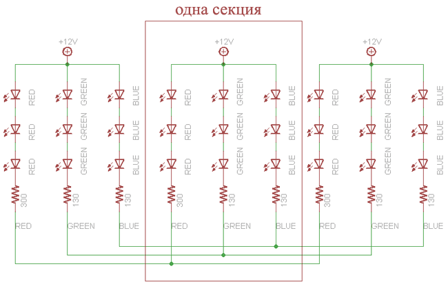 Схема на RGB осветителя.