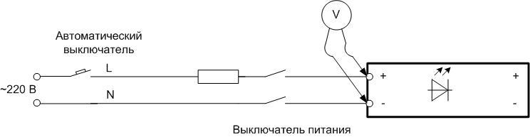 Схема за свързване на LED лента към 220V мрежа