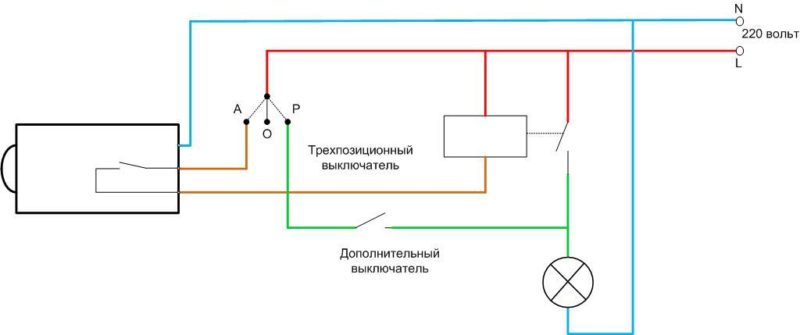 Схема за свързване на светлинен сензор